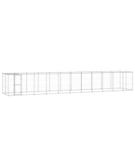Chenil extérieur Acier galvanisé avec toit 26,62 m² | Mobilier & Déco