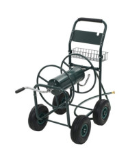 Chariot dévidoir avec connecteur de tuyau 1/2" 75 m Acier | Mobilier & Déco