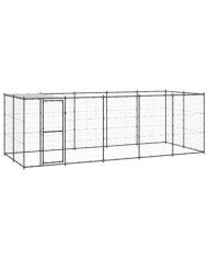 Chenil extérieur Acier avec toit 12,1 m² | Mobilier & Déco