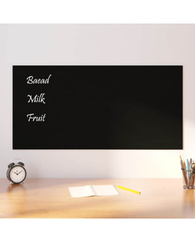 Tableau noir magnétique mural Noir 100x50 cm Verre trempé | Mobilier & Déco