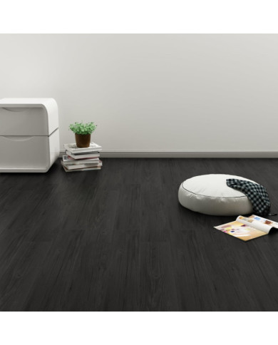 Dalles de plancher autoadhésives PVC anthracite chêne | Mobilier & Déco