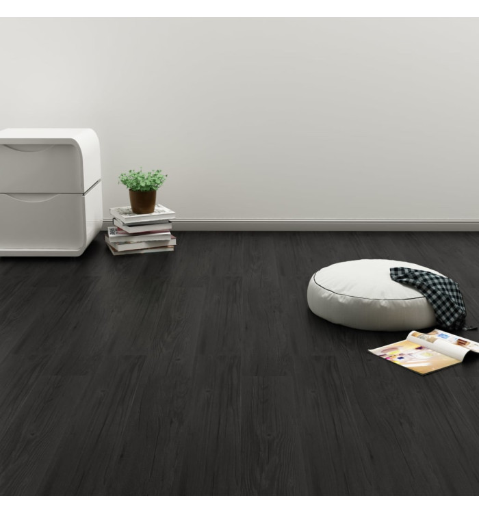 Dalles de plancher autoadhésives PVC anthracite chêne | Mobilier & Déco