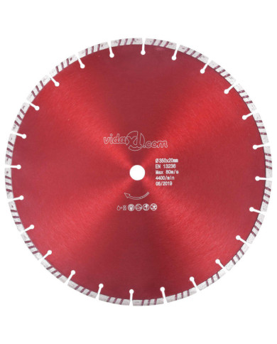 Disque de coupe diamanté avec turbo Acier 350 mm | Mobilier & Déco