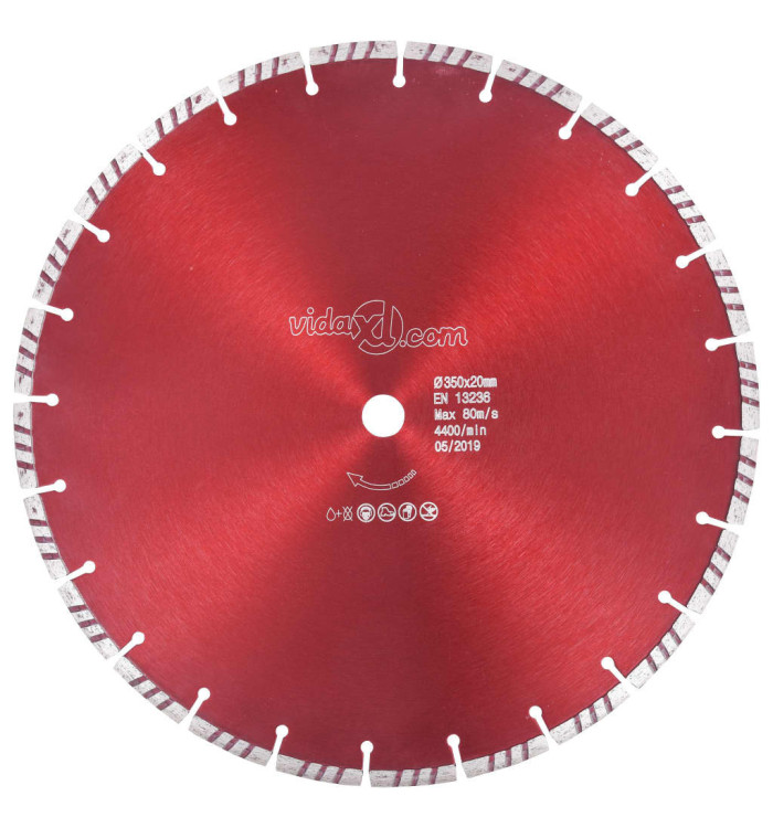 Disque de coupe diamanté avec turbo Acier 350 mm | Mobilier & Déco