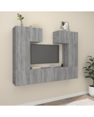 Ensemble de meubles TV 6 pcs Sonoma gris Bois d'ingénierie | Mobilier & Déco