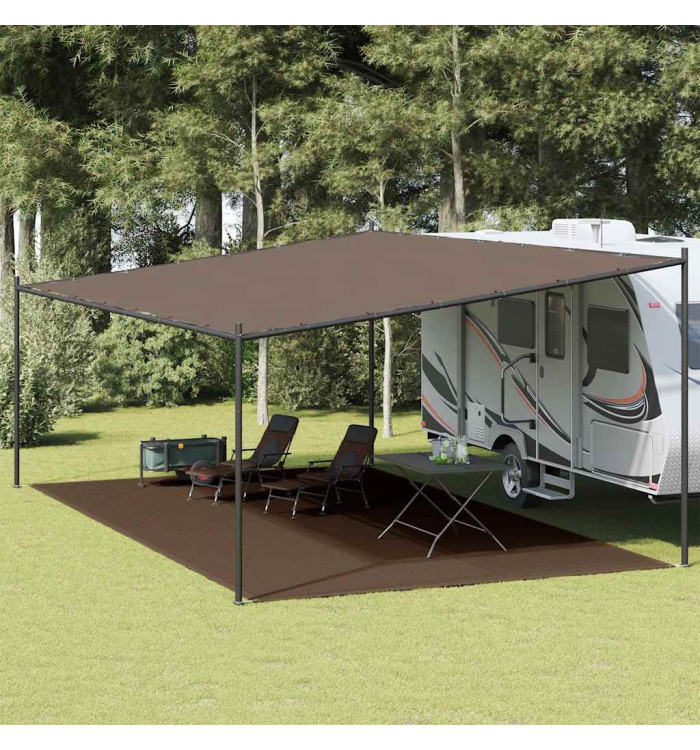 Tapis de tente 400x700 cm Marron | Mobilier & Déco