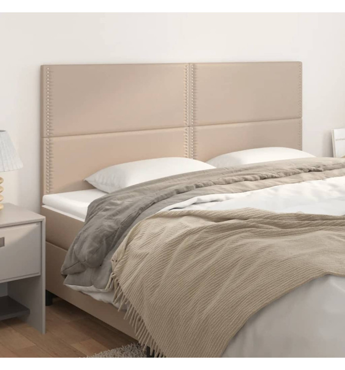 Têtes de lit 4 pcs Cappuccino 80x5x78/88 cm Similicuir | Mobilier & Déco