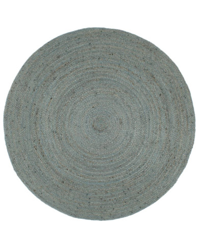 Tapis fait à la main Jute Rond 210 cm Vert olive | Mobilier & Déco