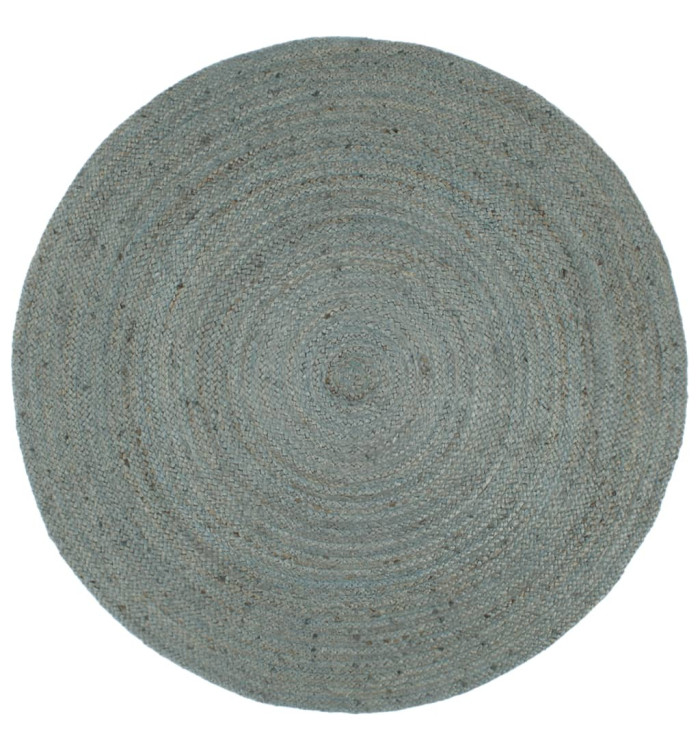 Tapis fait à la main Jute Rond 210 cm Vert olive | Mobilier & Déco