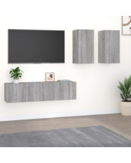 Ensemble de meubles TV 4 pcs Sonoma gris Bois d'ingénierie | Mobilier & Déco