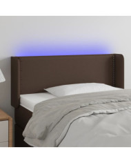 Tête de lit à LED Marron 93x16x78/88 cm Similicuir | Mobilier & Déco