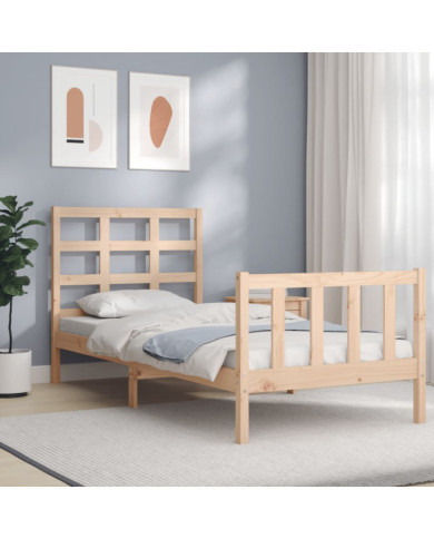 Cadre de lit sans matelas 90x190 cm bois de pin massif | Mobilier & Déco