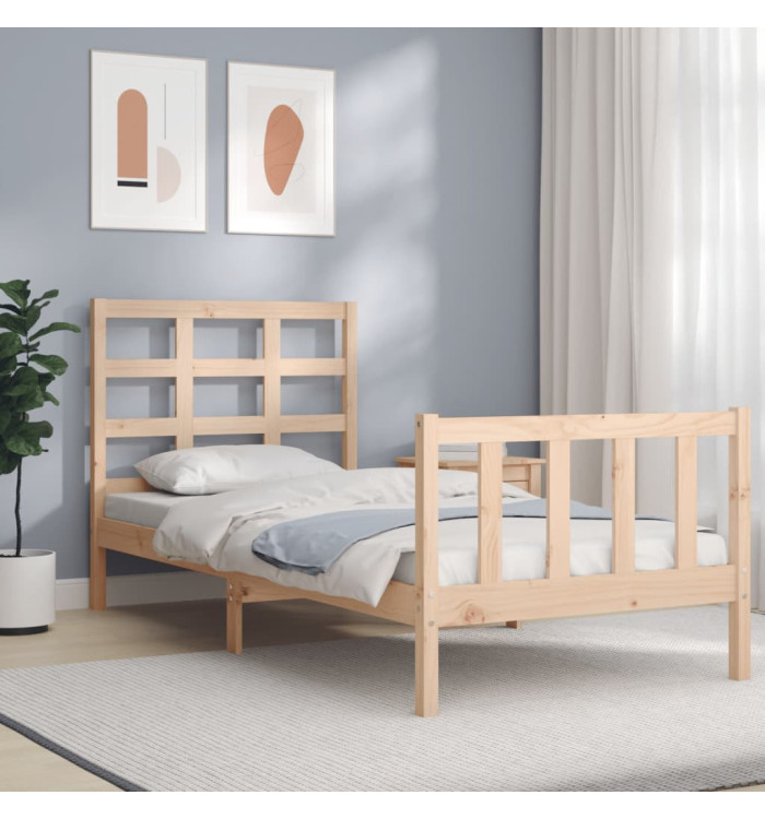 Cadre de lit sans matelas 90x190 cm bois de pin massif | Mobilier & Déco
