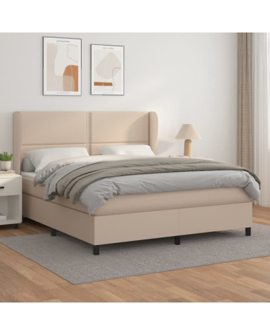 Sommier à lattes de lit avec matelas Cappuccino 160x200 cm | Mobilier & Déco