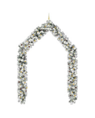 Guirlande de Noël avec LED et boules Vert 20 m PVC | Mobilier & Déco