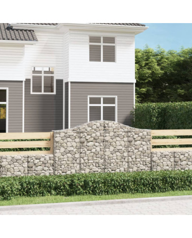 Paniers à gabions arqués 50 pcs 200x30x120/140 cm Fer galvanisé | Mobilier & Déco
