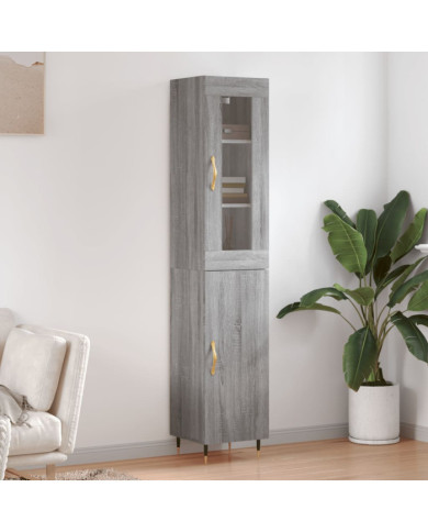 Buffet haut Sonoma gris 34,5x34x180 cm Bois d'ingénierie | Mobilier & Déco