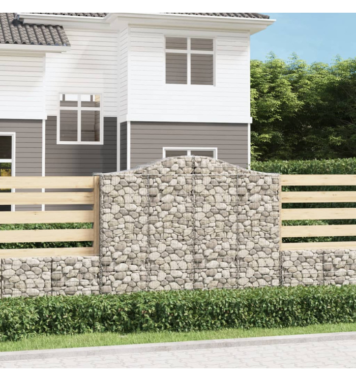 Paniers à gabions arqués 50 pcs 200x50x160/180 cm Fer galvanisé | Mobilier & Déco