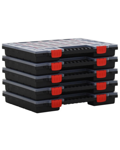 Boîtes d'assortiment 5 pcs 40x30x5 cm Polypropylène | Mobilier & Déco