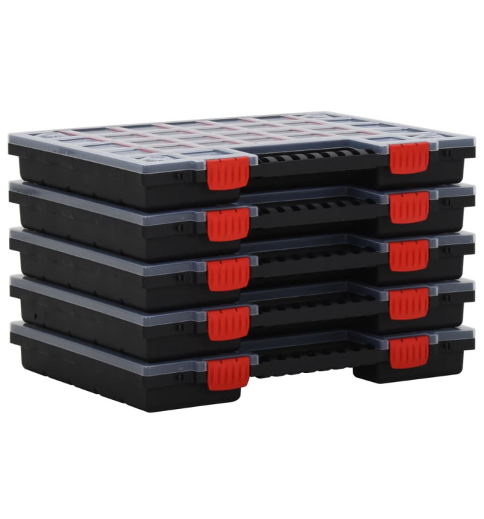 Boîtes d'assortiment 5 pcs 40x30x5 cm Polypropylène | Mobilier & Déco