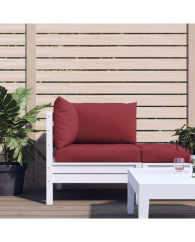 Coussins de palette lot de 3 rouge bordeaux tissu oxford | Mobilier & Déco