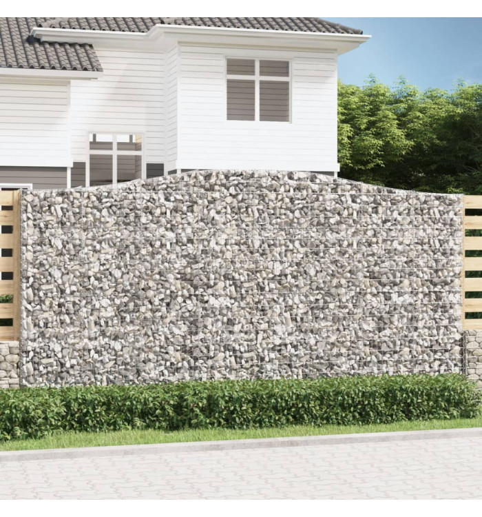 Paniers à gabions arqués 20 pcs 400x50x200/220 cm Fer galvanisé | Mobilier & Déco