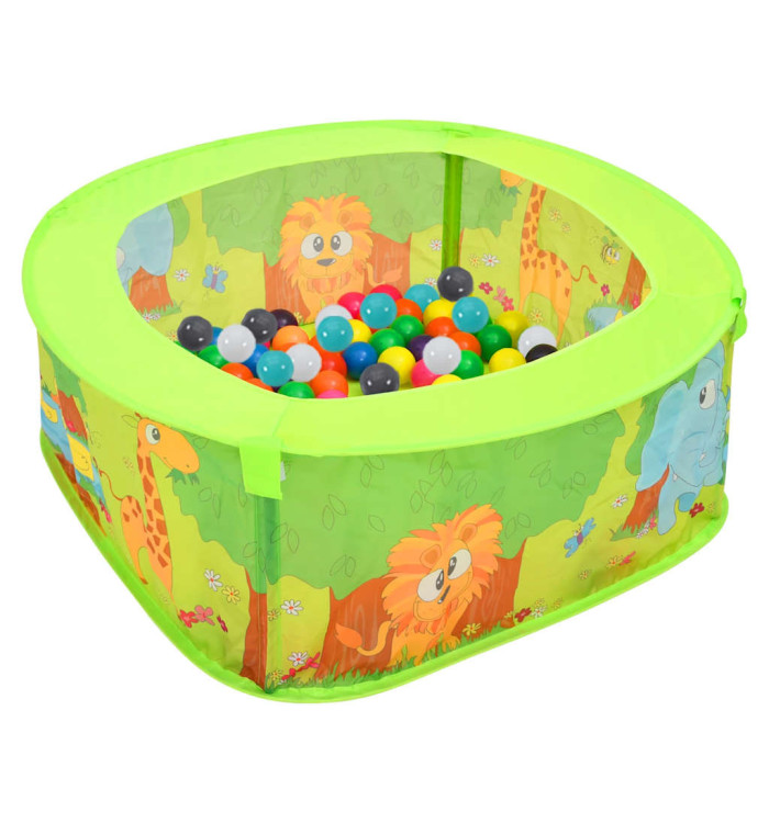 Piscine à balles avec 300 balles pour enfants 75x75x32 cm | Mobilier & Déco