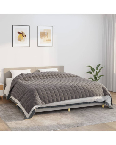 Couverture lestée Gris 220x260 cm 11 kg Tissu | Mobilier & Déco