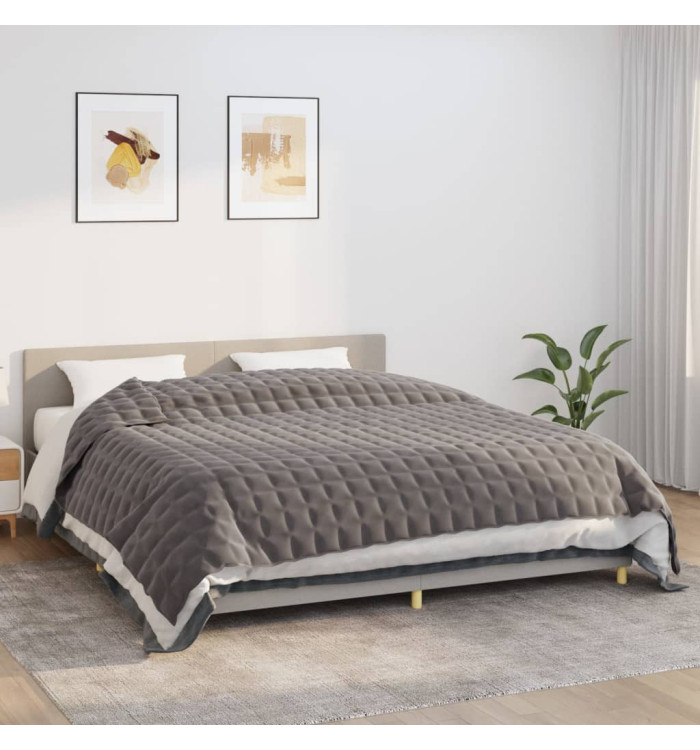 Couverture lestée Gris 220x260 cm 11 kg Tissu | Mobilier & Déco