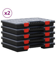 Boîtes d'assortiment 10 pcs 40x30x5 cm Polypropylène | Mobilier & Déco