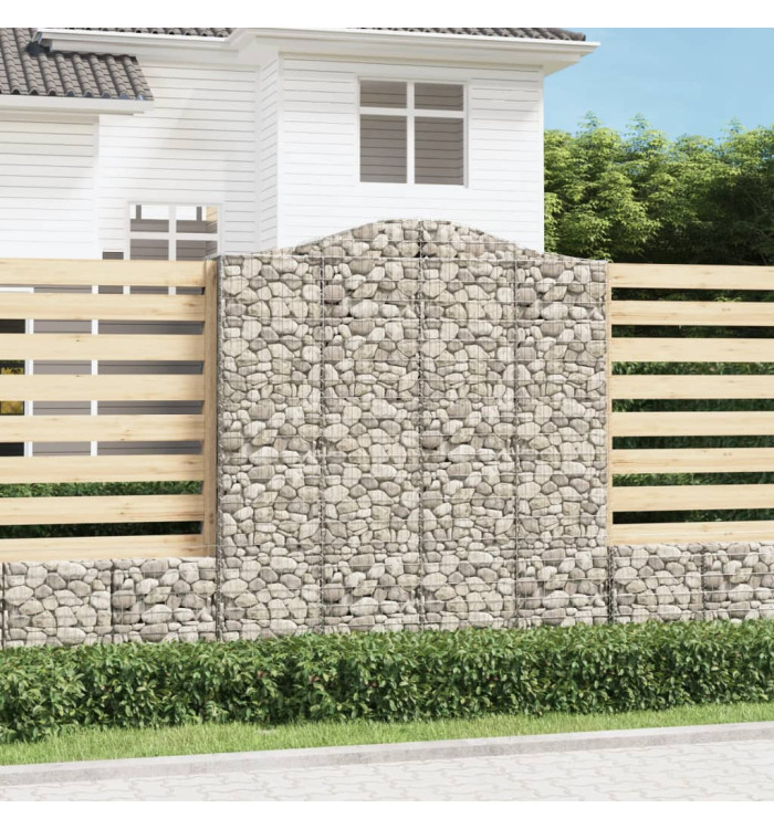 Paniers à gabions arqués 30 pcs 200x50x220/240 cm Fer galvanisé | Mobilier & Déco