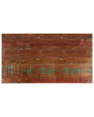 Dessus de table 100x60x3,8cm rectangulaire bois massif récupéré | Mobilier & Déco