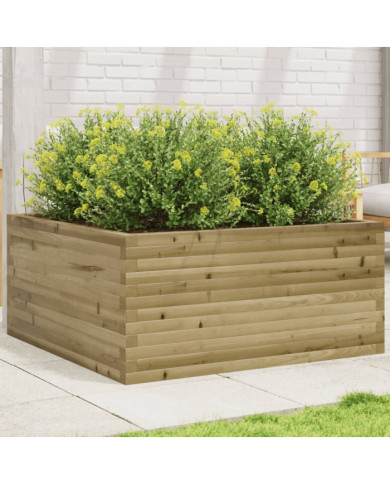 Jardinière 100x100x46 cm bois de pin imprégné | Mobilier & Déco