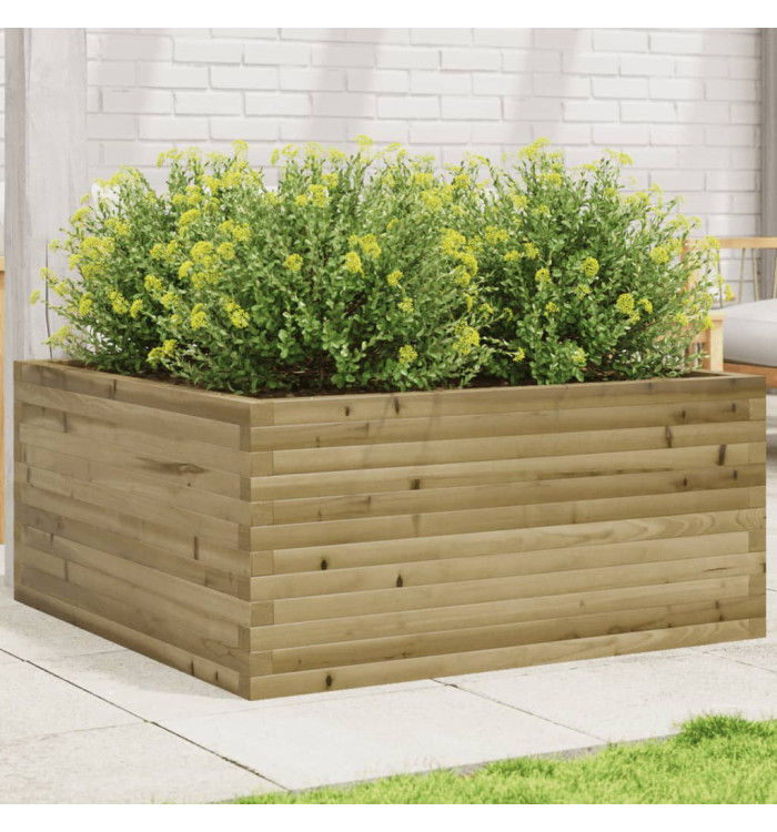 Jardinière 100x100x46 cm bois de pin imprégné | Mobilier & Déco