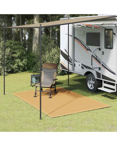 Tapis de tente sable 250x300 cm PEHD | Mobilier & Déco