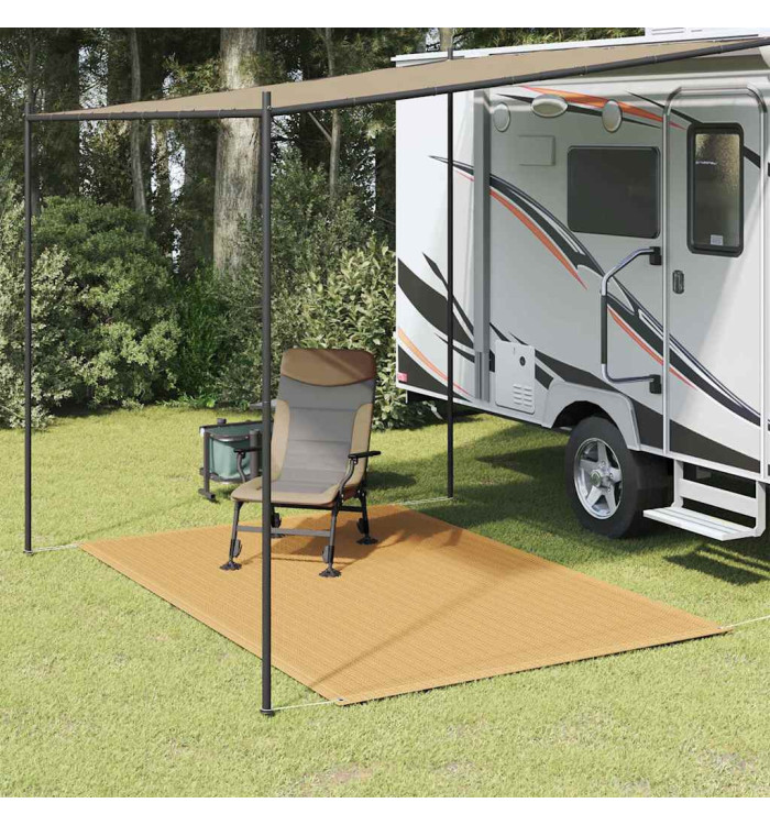 Tapis de tente sable 250x300 cm PEHD | Mobilier & Déco