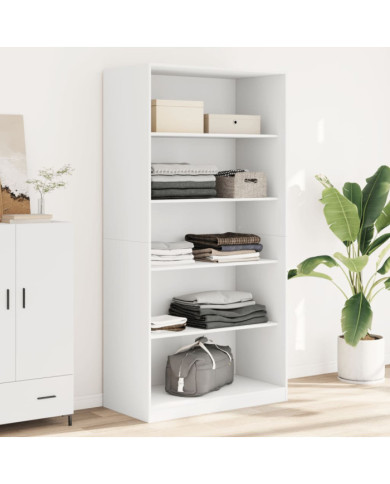 Garde-robe Blanc 100x50x200 cm Bois d'ingénierie | Mobilier & Déco