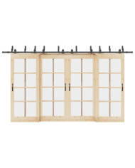Kit de quincaillerie de porte coulissante 400 cm acier noir | Mobilier & Déco