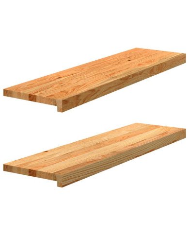 Appuis de fenêtre 2 pcs marron clair bois de chêne massif | Mobilier & Déco