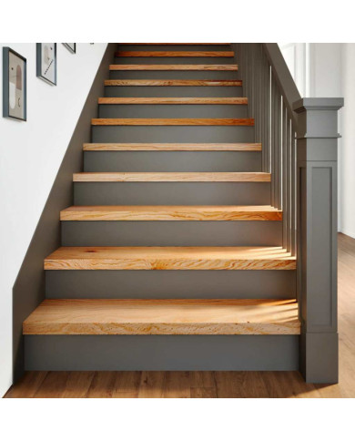 Marches d'escalier 4 pcs marron clair 90x25x2 cm chêne massif | Mobilier & Déco