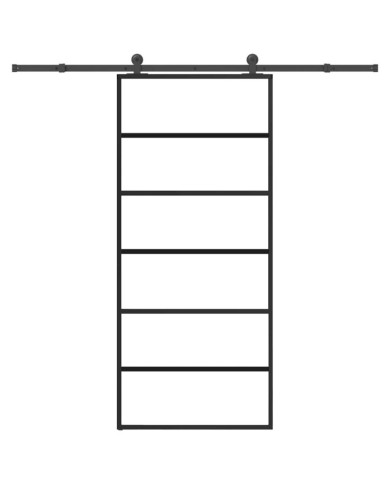 Porte coulissante avec kit de quincaillerie 90x205 cm Verre ESG | Mobilier & Déco