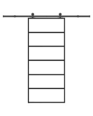 Porte coulissante avec kit de quincaillerie 90x205 cm Verre ESG | Mobilier & Déco