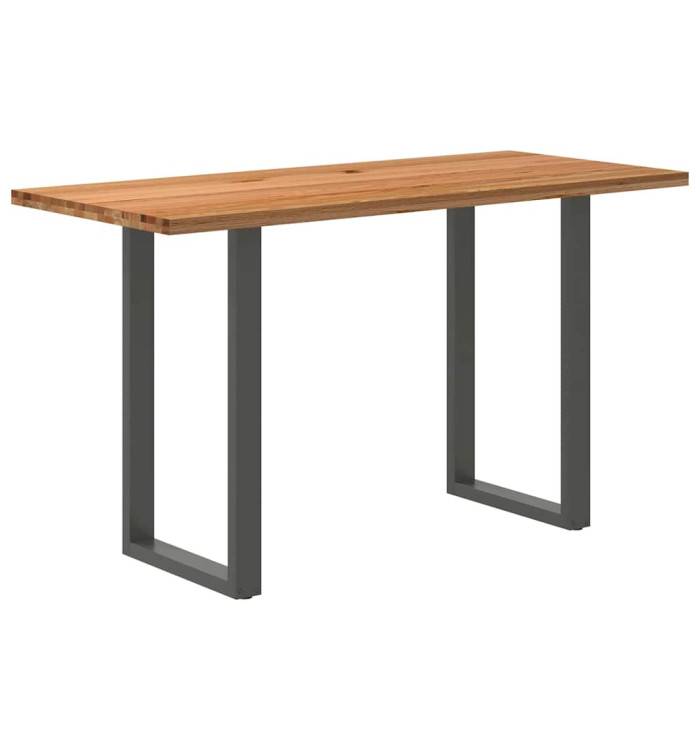 Table de bar rectangulaire en bois massif de chêne marron clair 180 x 80 x 112 cm | Mobilier & Déco