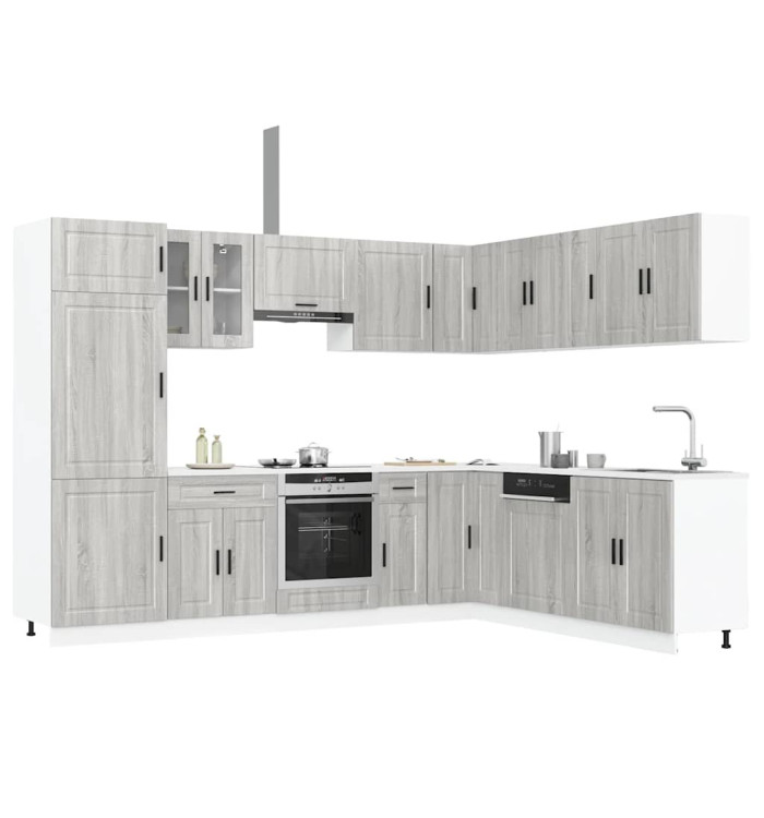 Ensemble d'armoires de cuisine 14 pcs Porto bois d'ingénierie | Mobilier & Déco