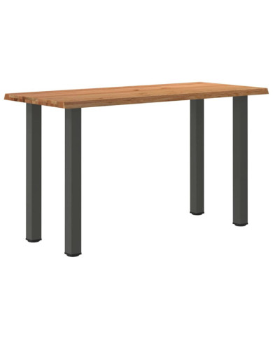 Table de bar rectangulaire en bois massif de chêne marron clair 200 x 80 x 92 cm | Mobilier & Déco