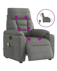 Fauteuil inclinable de massage électrique gris foncé | Mobilier & Déco