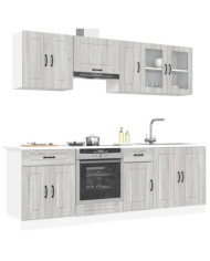 Ensemble d'armoires de cuisine 8 pcs Kalmar bois d'ingénierie | Mobilier & Déco