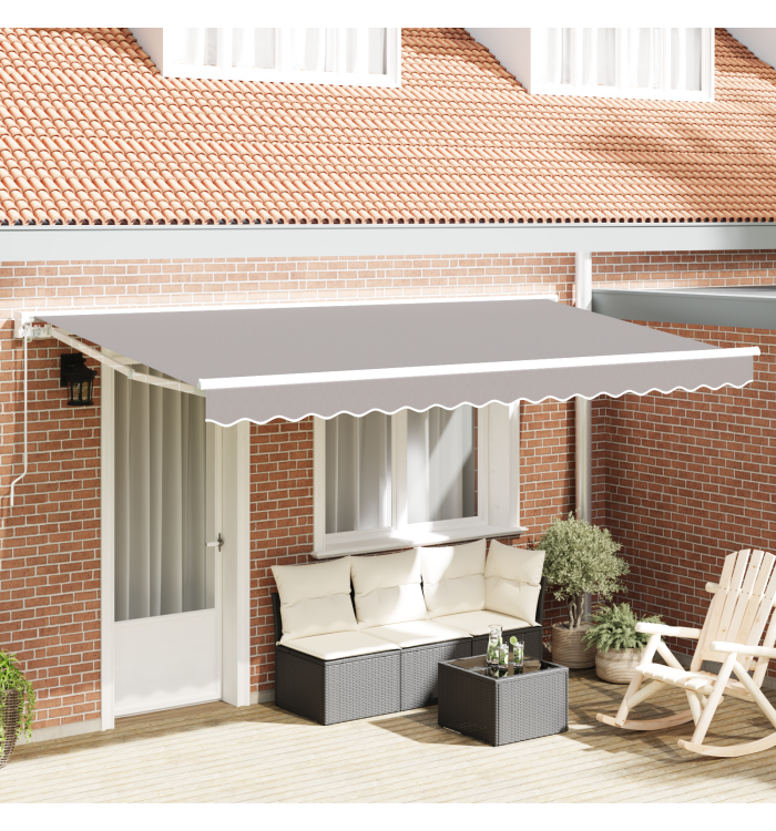 Tissu de remplacement pour auvent pour cadre 4x2 m gris clair | Mobilier & Déco