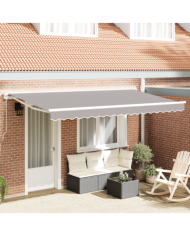 Tissu de remplacement pour auvent pour cadre 4x2 m gris clair | Mobilier & Déco