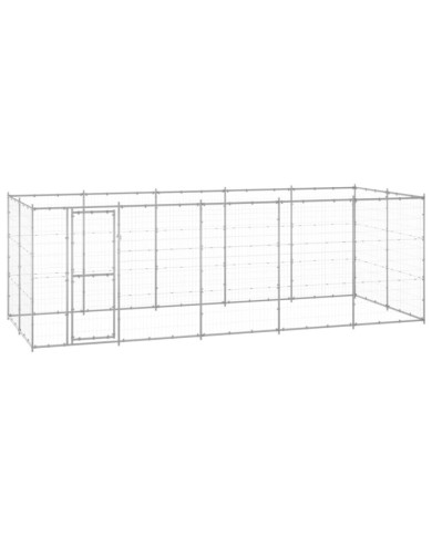Chenil extérieur Acier galvanisé 12,1 m² | Mobilier & Déco